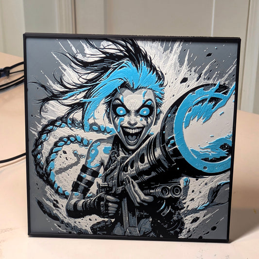 Video Game Hueforge - Jinx - Multicolor 3D Printed Wall Art