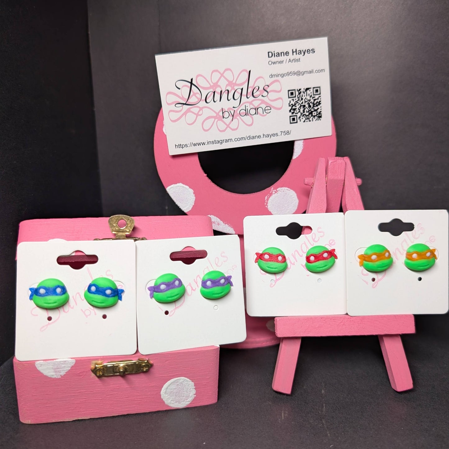 TMNT Ninja Turtle Stud Earrings | 3D Printed Fan Art Jewelry