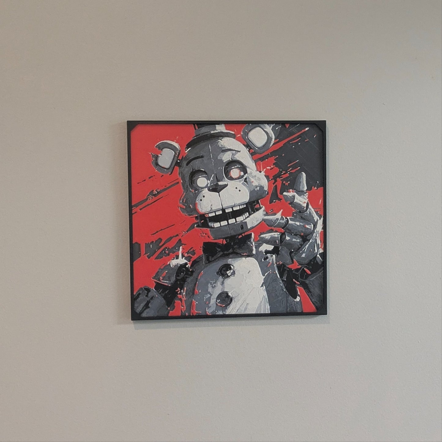 Freddy Fazbear FNAF HueForge 3D Printed Wall Art
