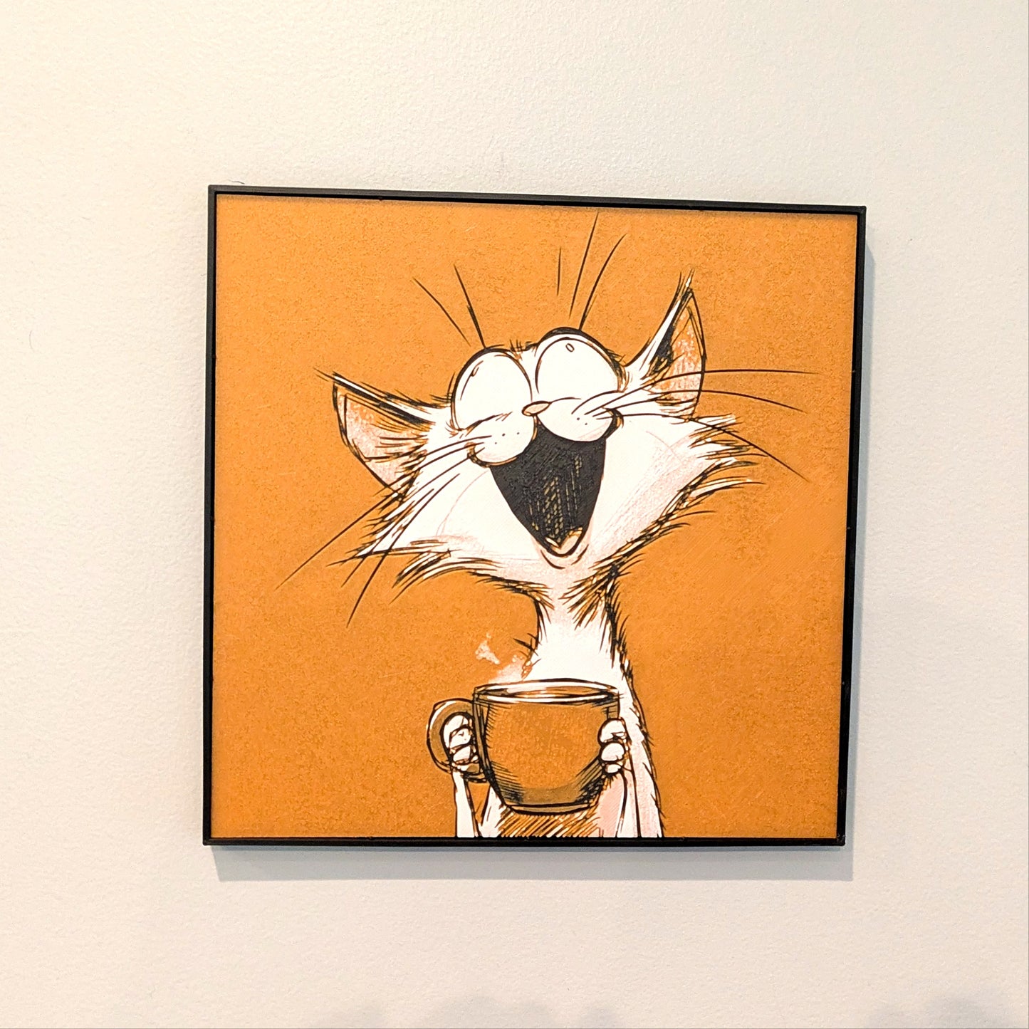 Caffeinated Cat HueForge 3D Print | Wall Art | 3 Sizes