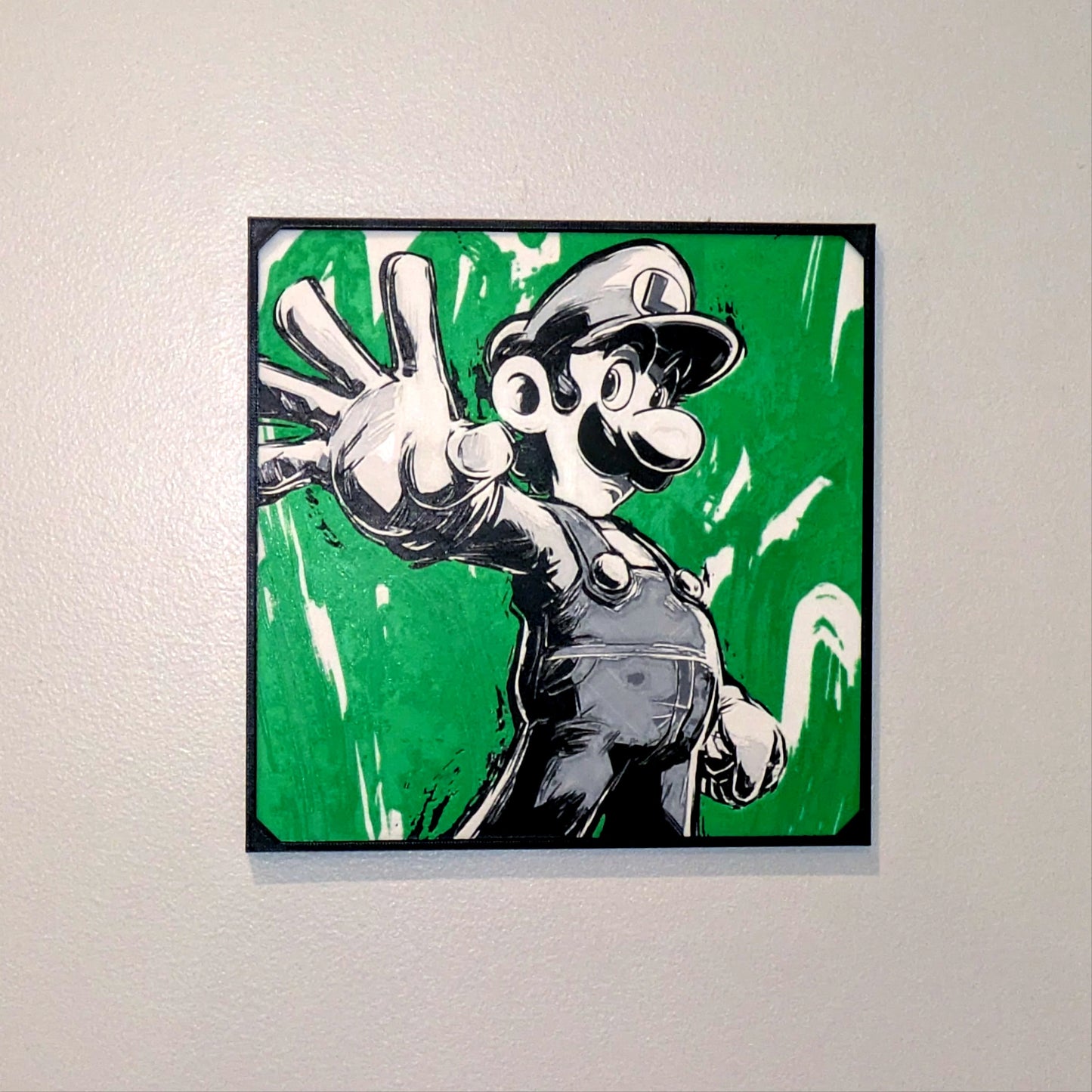 Luigi Hueforge 3D Filament Painting | Nintendo Wall Art