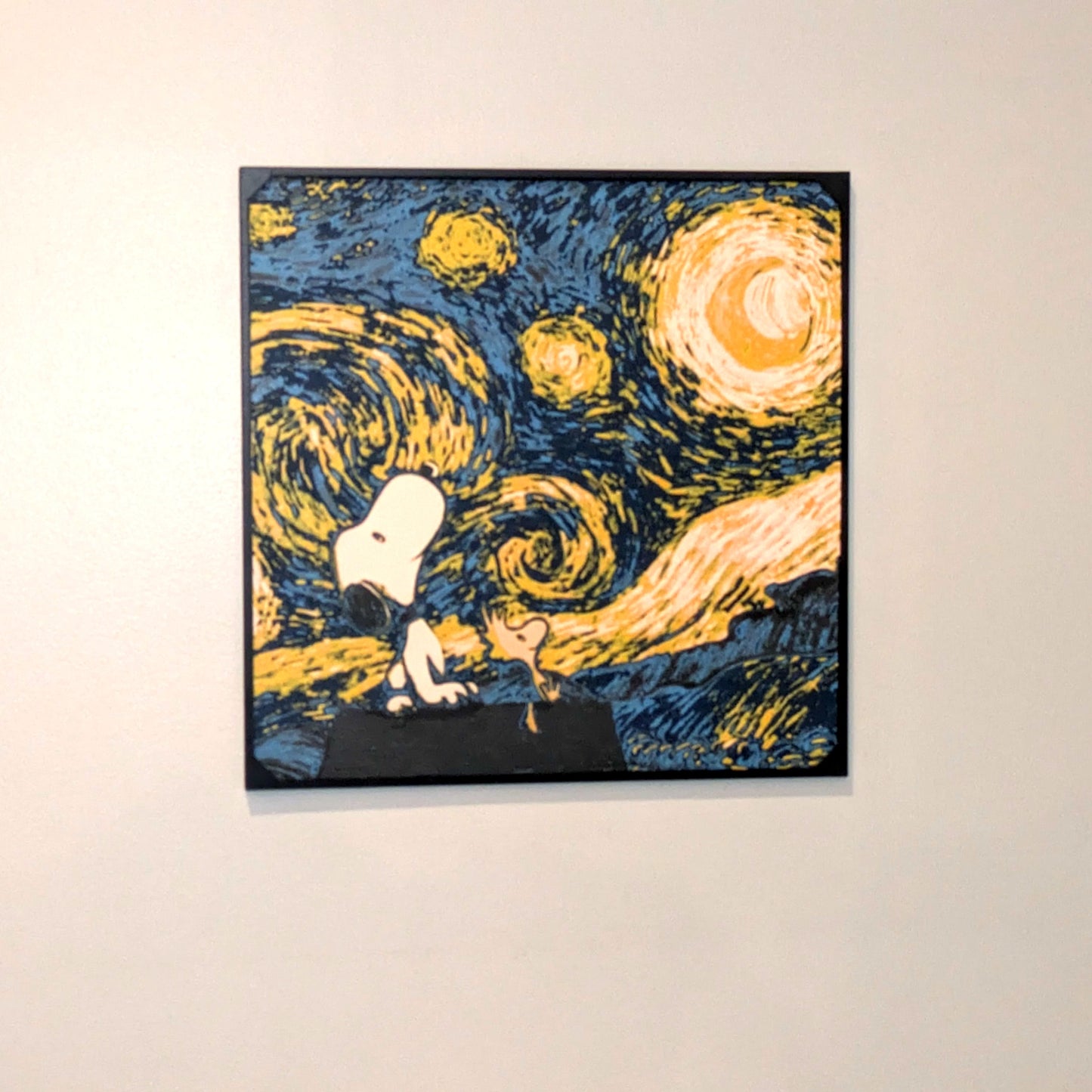Snoopy Starry Night 3D Wall Art | Peanuts x Van Gogh Print