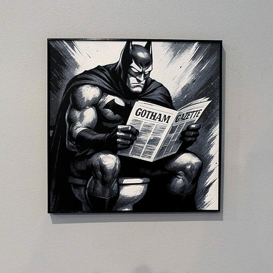 Funny Hueforge - Batman on Toilet - Multicolor 3D Printed Wall Art