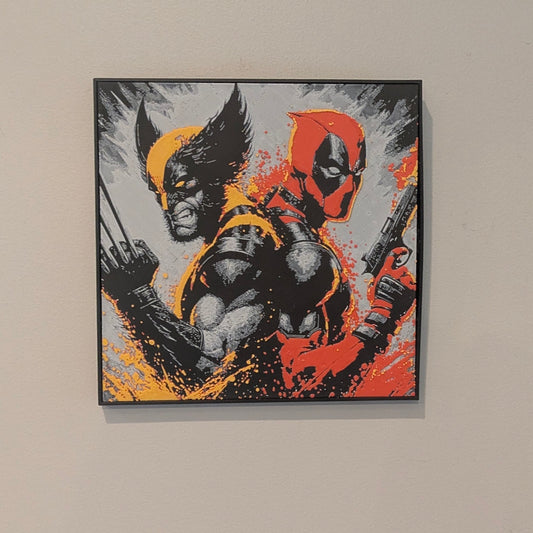 Movie Hueforge - Deadpool & Wolverine - Multicolor 3D Printed Wall Art