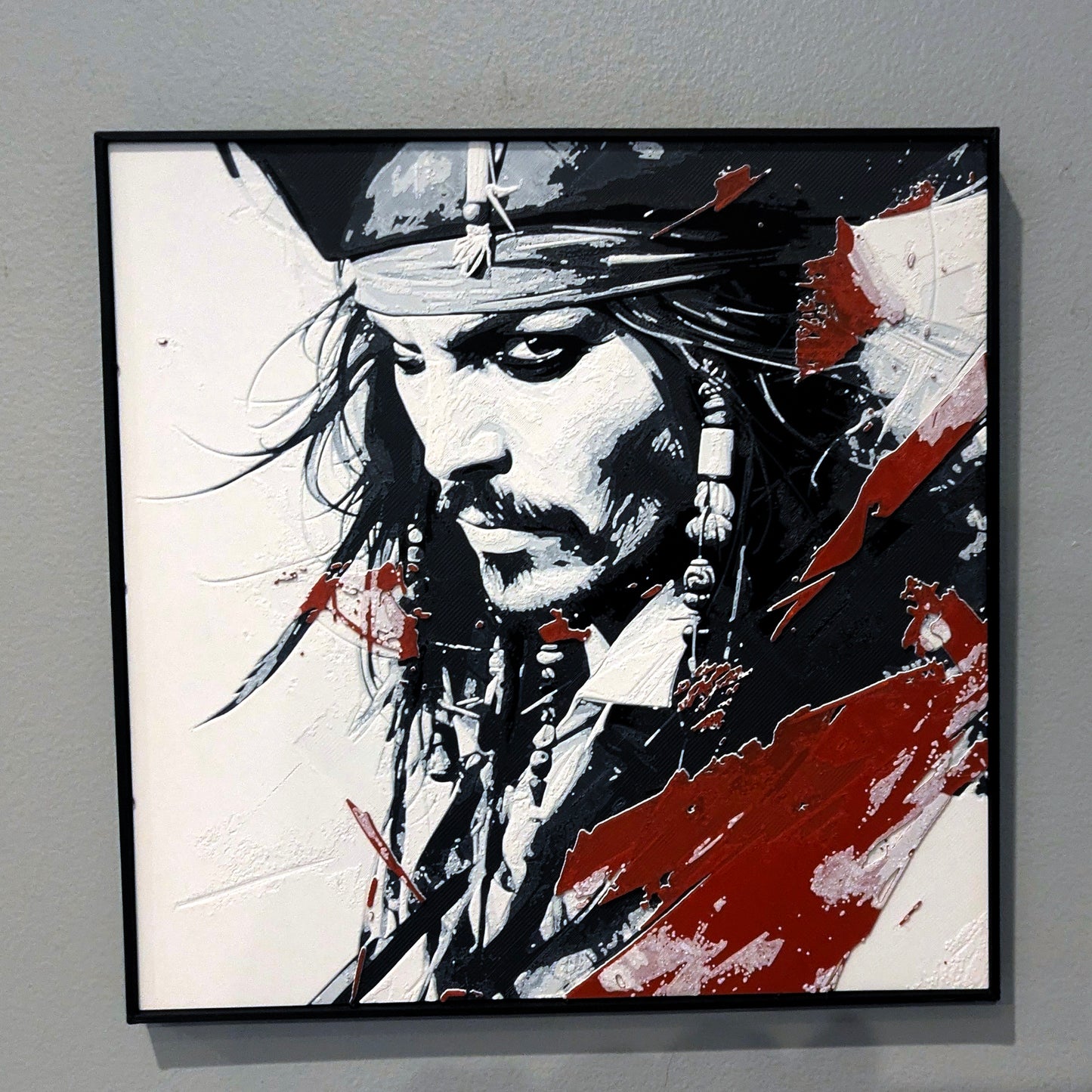 Movie Hueforge - Jack Sparrow - Multicolor 3D Printed Wall Art