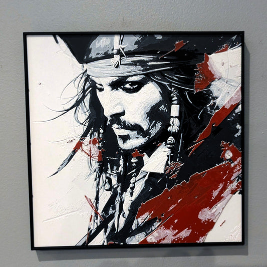 Movie Hueforge - Jack Sparrow - Multicolor 3D Printed Wall Art
