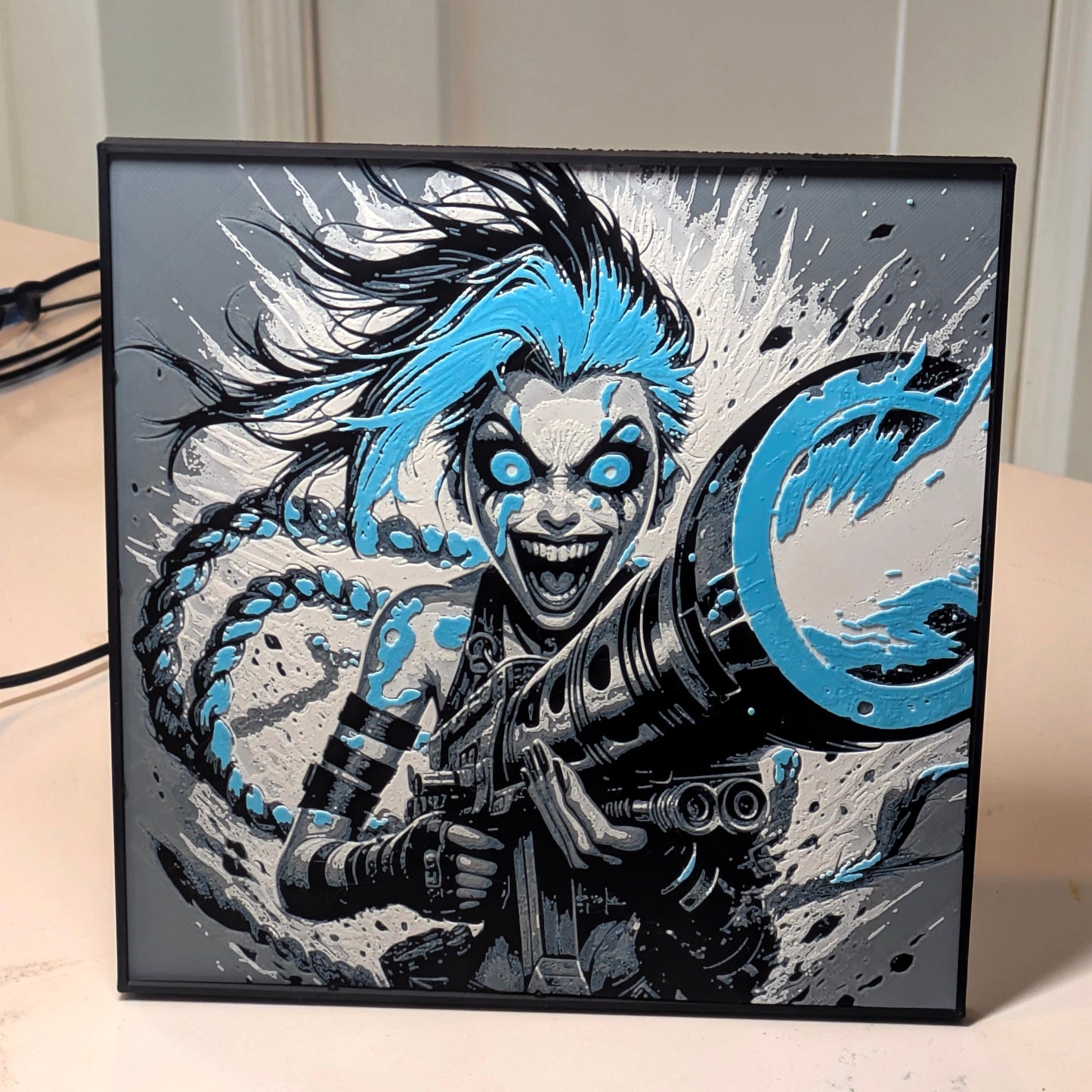 Video Game Hueforge - Jinx - Multicolor 3D Printed Wall Art