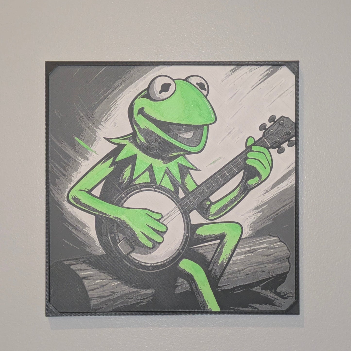 Kermit the Frog 'It's Not Easy Being Green' HueForge 3D Print