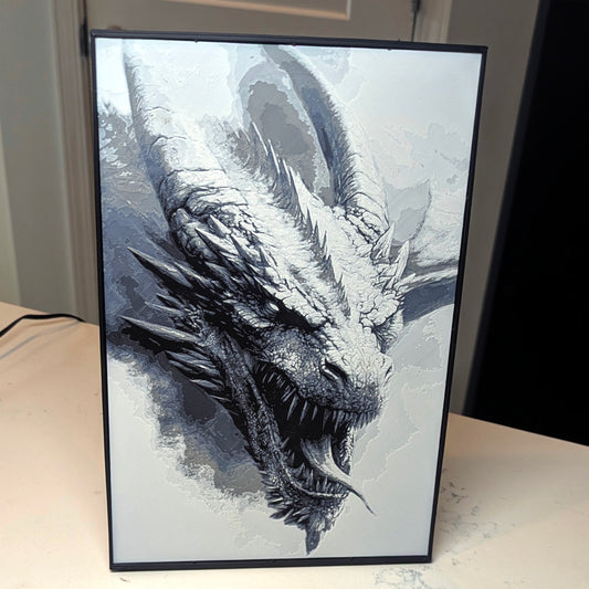 Game of Thrones Hueforge - Vhagar - B&W 3D Printed Wall Art