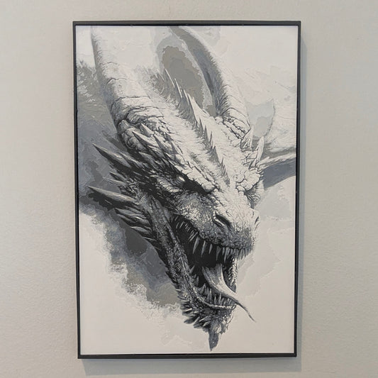 Game of Thrones Hueforge - Vhagar - B&W 3D Printed Wall Art
