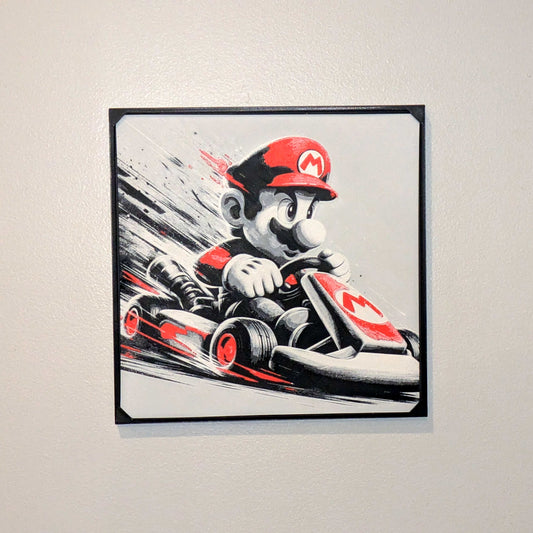 Mario Kart HueForge 3D Print | Wall Art | 8x8 or 12x12
