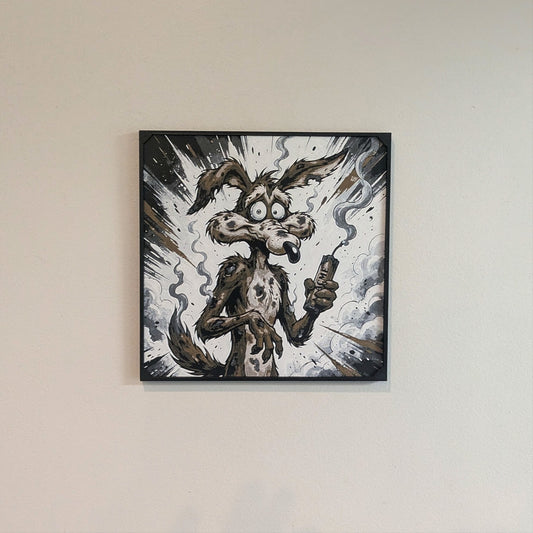Wile E. Coyote Hueforge 3D Print | Wall Art | 8x8 12x12