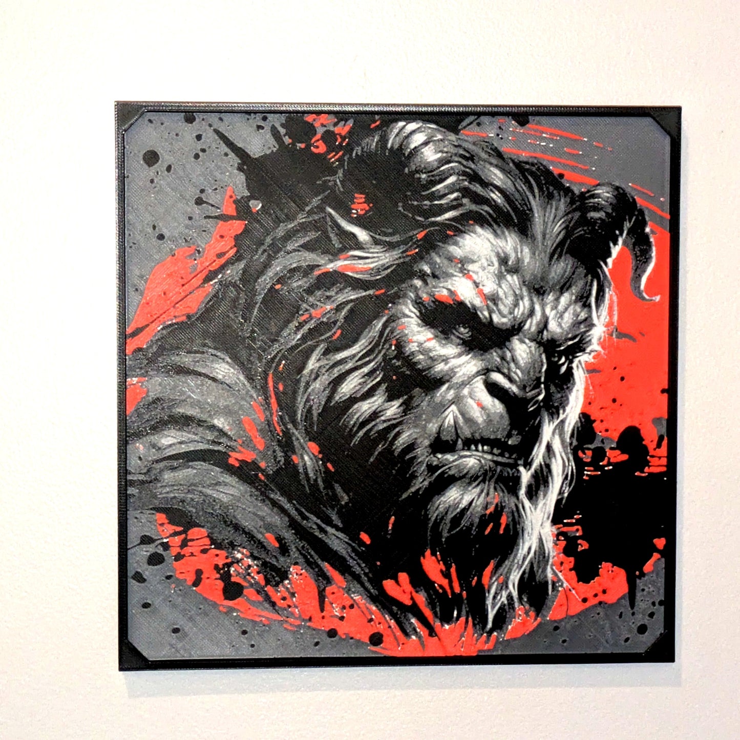 Beast Hueforge 3D Filament Painting | Dark Fantasy Wall Art