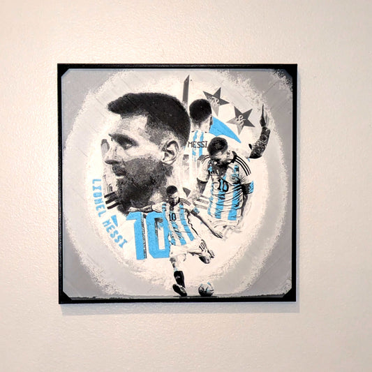 Lionel Messi HueForge 3D Printed Wall Art – #10 Argentina