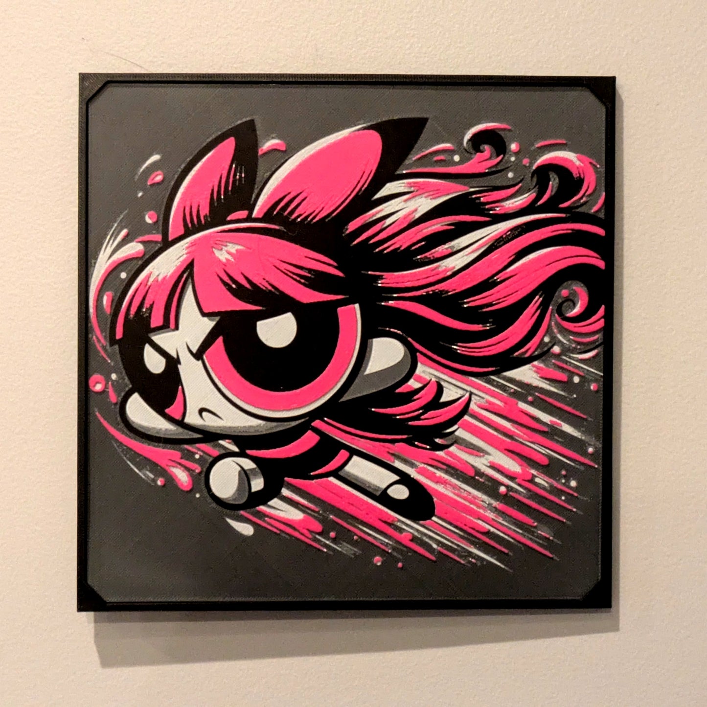 Blossom Powerpuff Girls Hueforge 3D Filament Painting