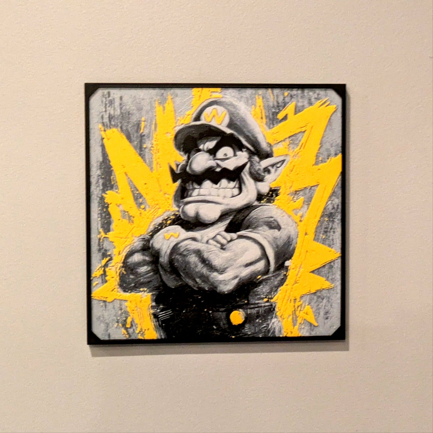 Wario HueForge 3D Printed Wall Art | Gaming Decor