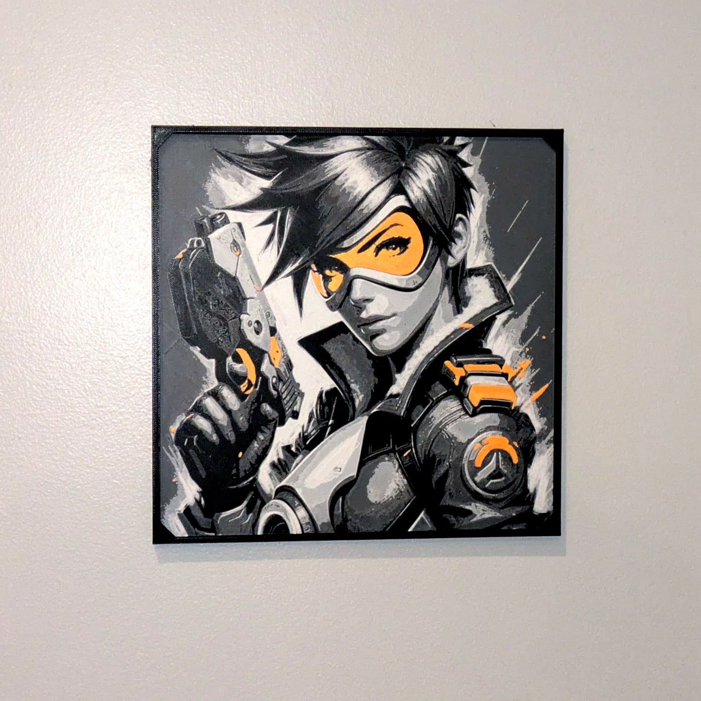 Tracer Overwatch HueForge 3D Printed Wall Art